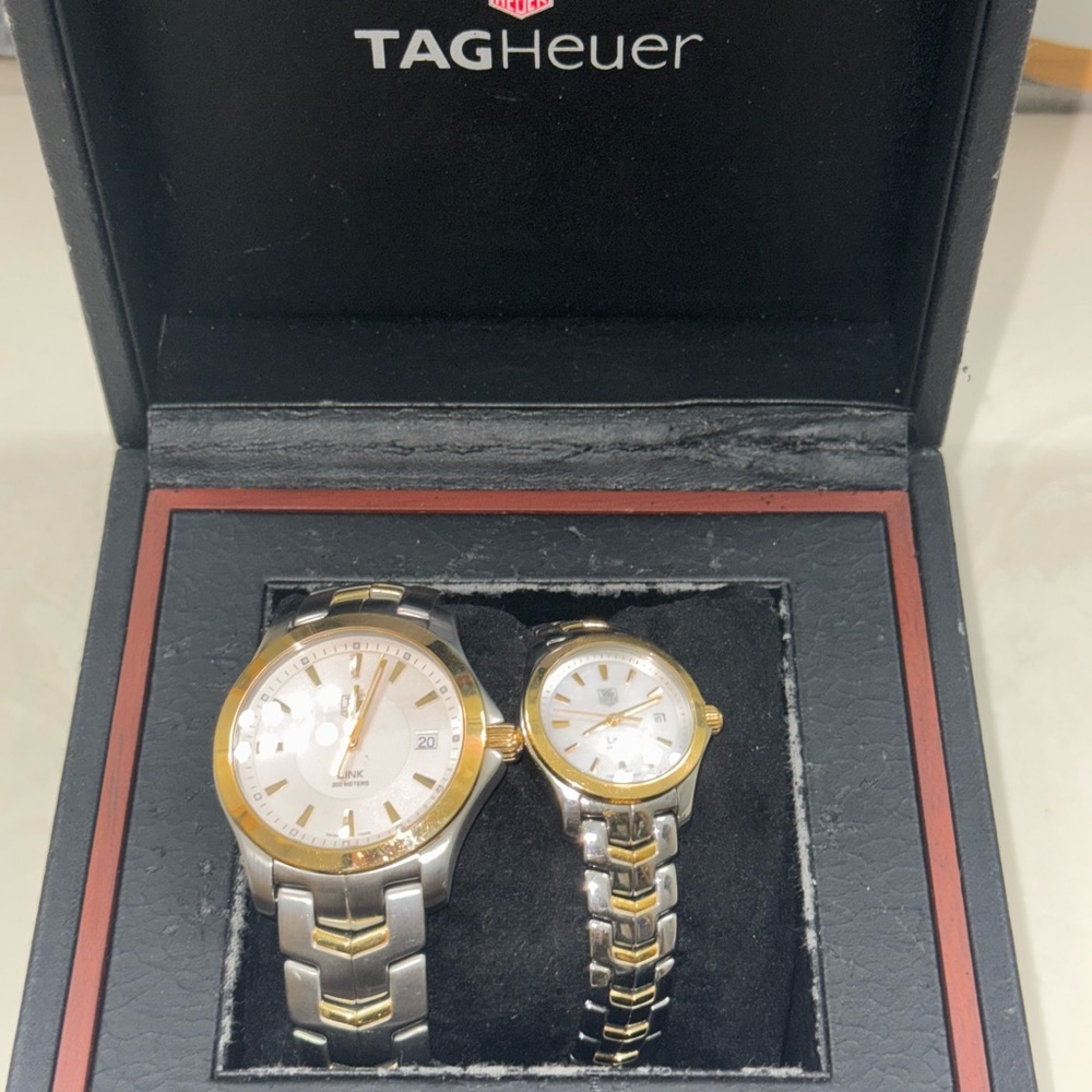 TAG Heuer Two-Tone 18k Gold and Silver his and hers